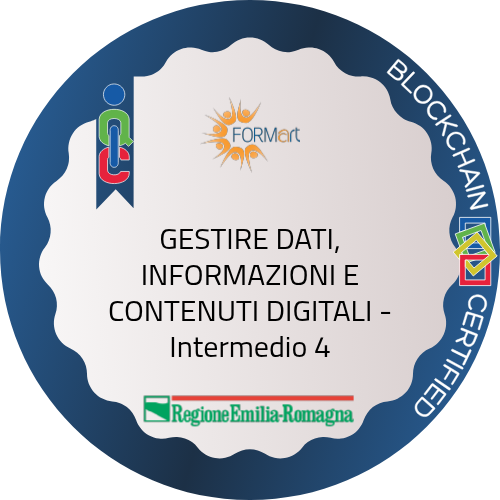 GESTIRE DATI, INFORMAZIONI E CONTENUTI DIGITALI - Intermedio 4